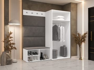 Farosa Hallmöbelset 164x191 cm - Valnöt + Manila 35 - Förvaring - Garderober & garderobssystem - Garderobsskåp