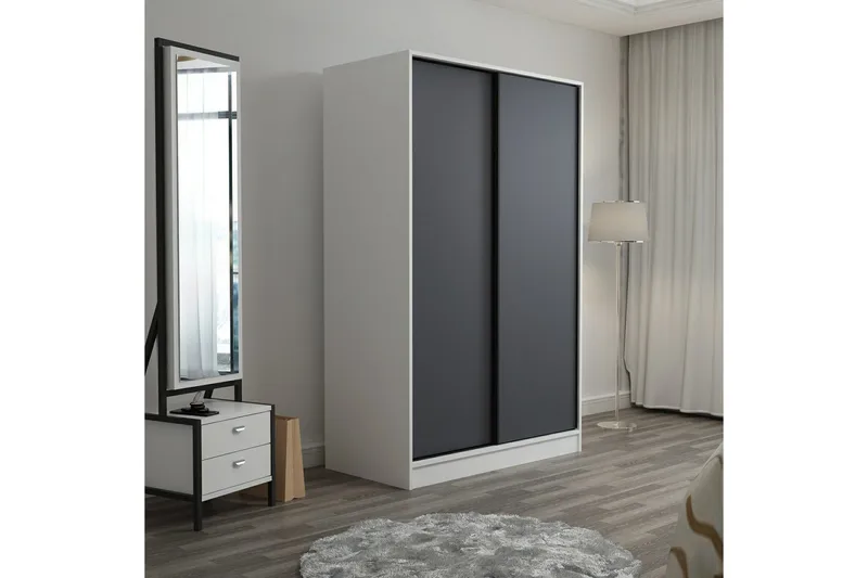 Fruitland Garderob 120 cm - Grå/Vit - Förvaring - Garderober & garderobssystem