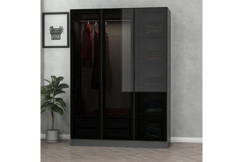 Fruitland Garderob 135 cm - Antracit - Förvaring - Garderober & garderobssystem