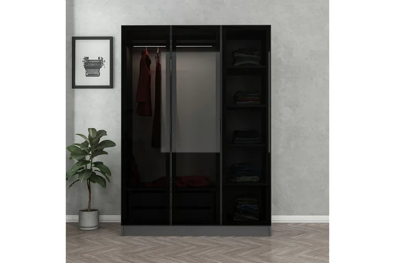 Fruitland Garderob 135 cm - Antracit - Förvaring - Garderober & garderobssystem