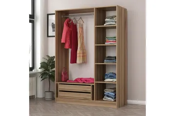 Fruitland Garderob 135 cm - Brun - Förvaring - Garderober & garderobssystem