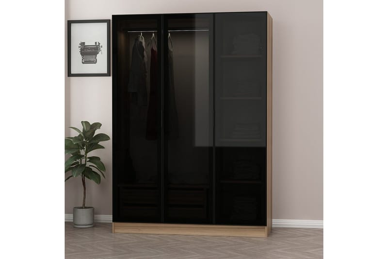 Fruitland Garderob 135 cm - Brun - Förvaring - Garderober & garderobssystem