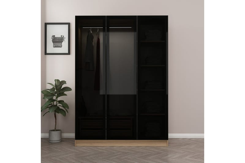 Fruitland Garderob 135 cm - Brun - Förvaring - Garderober & garderobssystem
