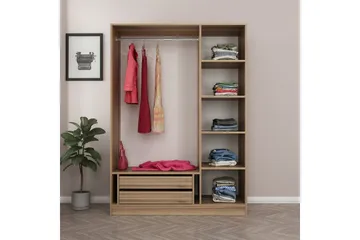 Fruitland Garderob 135 cm - Brun - Förvaring - Garderober & garderobssystem