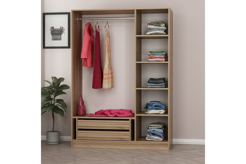 Fruitland Garderob 135 cm - Ek - Förvaring - Garderober & garderobssystem