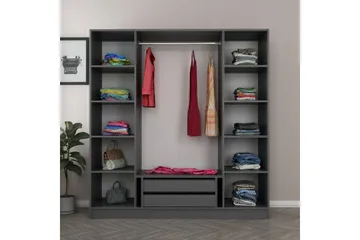 Fruitland Garderob 180 cm - Antracit - Förvaring - Garderober & garderobssystem