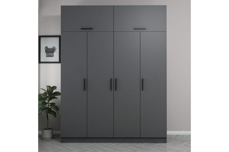Fruitland Garderob 180 cm - Antracit - Förvaring - Garderober & garderobssystem