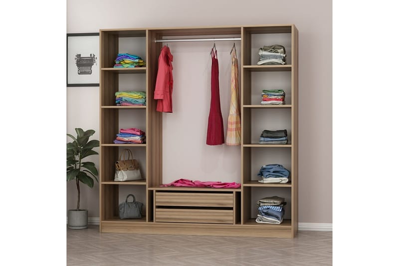 Fruitland Garderob 180 cm - Brun - Förvaring - Garderober & garderobssystem
