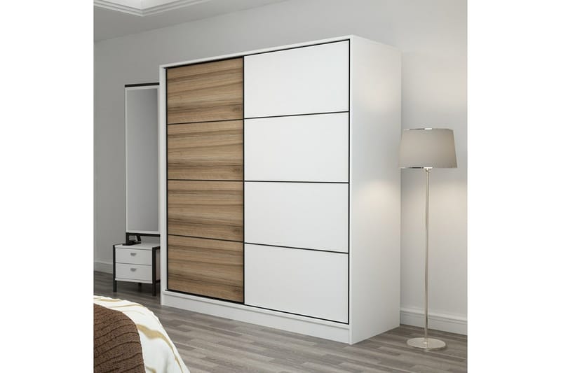 Fruitland Garderob 180 cm - Brun/Vit - Förvaring - Garderober & garderobssystem
