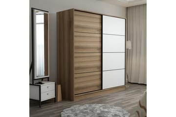 Fruitland Garderob 180 cm - Brun/Vit/Ek - Förvaring - Garderober & garderobssystem