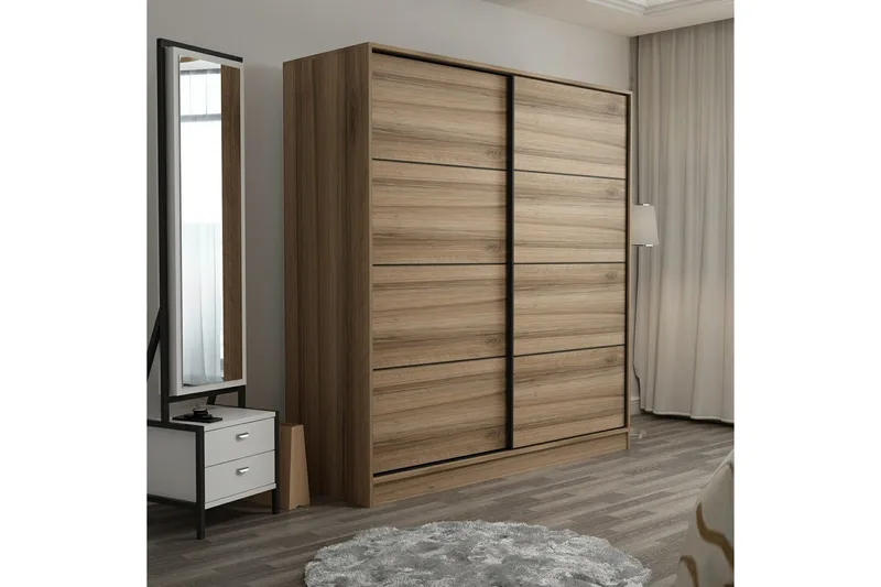 Fruitland Garderob 180 cm - Ek - Förvaring - Garderober & garderobssystem
