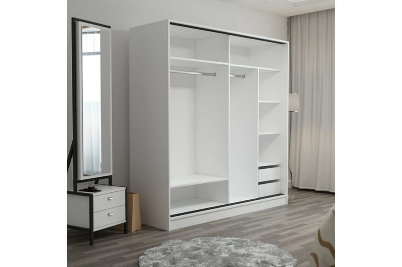 Fruitland Garderob 180 cm - Svart/Brun - Förvaring - Garderober & garderobssystem