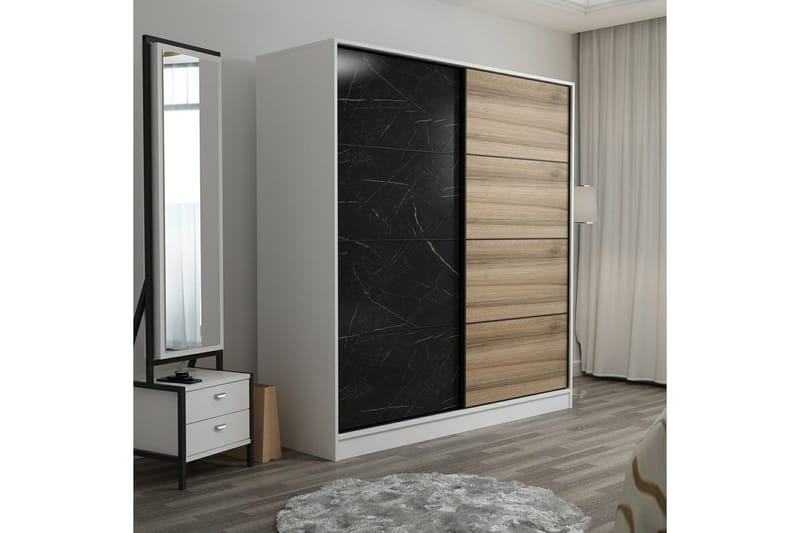 Fruitland Garderob 180 cm - Svart/Brun - Förvaring - Garderober & garderobssystem