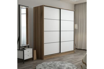 Fruitland Garderob 180 cm - Vit/ek - Förvaring - Garderober & garderobssystem