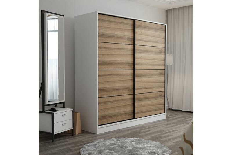 Fruitland Garderob 220 cm - Brun - Förvaring - Garderober & garderobssystem