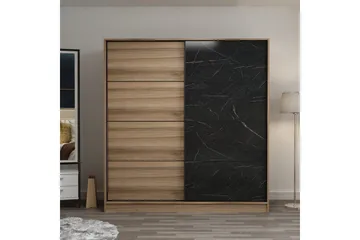 Fruitland Garderob 220 cm - Brun/Svart - Förvaring - Garderober & garderobssystem