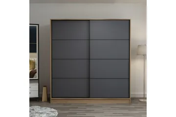 Fruitland Garderob 220 cm - Grå/Ek - Förvaring - Garderober & garderobssystem