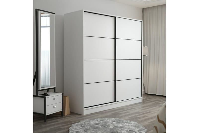 Fruitland Garderob 220 cm - Vit - Förvaring - Garderober & garderobssystem
