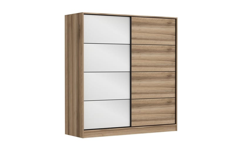 Fruitland Garderob 220 cm - Vit/Brun/Ek - Förvaring - Garderober & garderobssystem