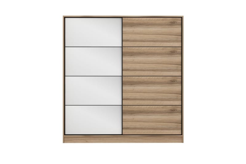 Fruitland Garderob 220 cm - Vit/Brun/Ek - Förvaring - Garderober & garderobssystem