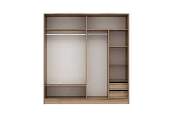 Fruitland Garderob 220 cm - Vit/Brun/Ek - Förvaring - Garderober & garderobssystem