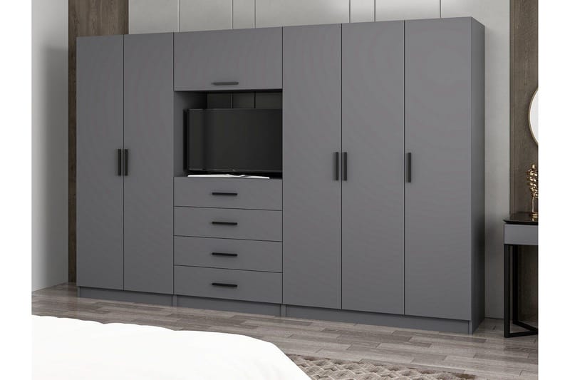 Fruitland Garderob 225 cm - Antracit - Förvaring - Garderober & garderobssystem