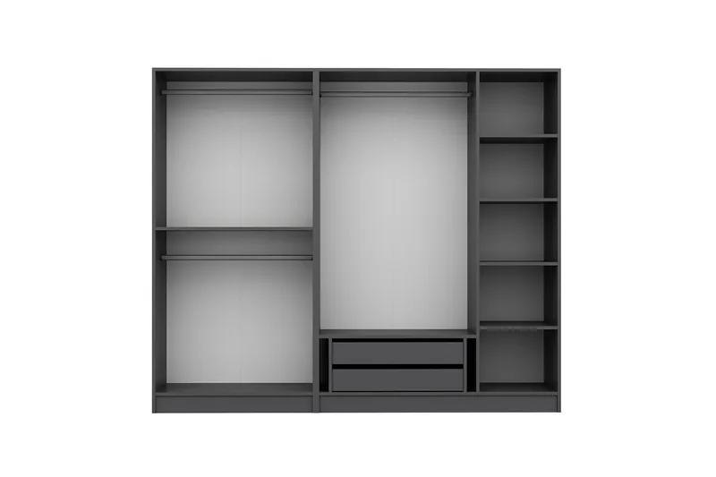 Fruitland Garderob 225 cm - Antracit - Förvaring - Garderober & garderobssystem