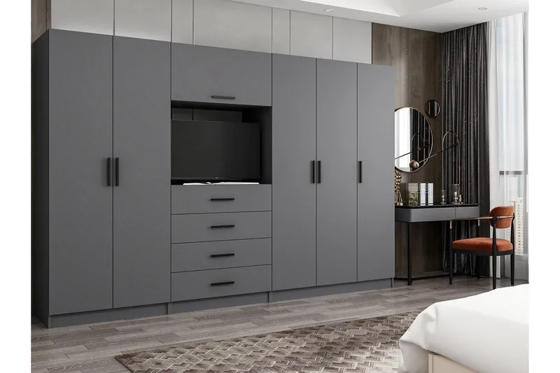 Fruitland Garderob 225 cm - Antracit - Förvaring - Garderober & garderobssystem