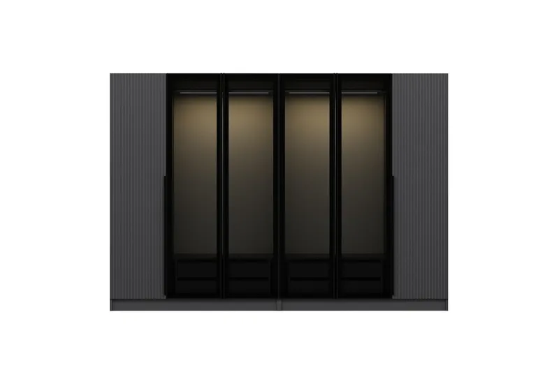 Fruitland Garderob 225 cm - Antracit - Förvaring - Garderober & garderobssystem