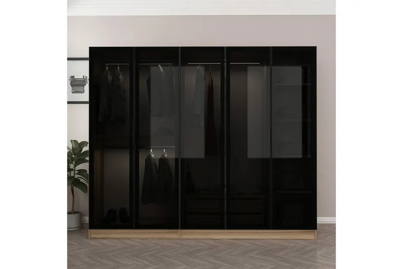 Fruitland Garderob 225 cm - Brun - Förvaring - Garderober & garderobssystem