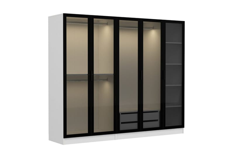 Fruitland Garderob 225 cm - Vit - Förvaring - Garderober & garderobssystem