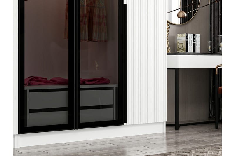 Fruitland Garderob 225 cm - Vit - Förvaring - Garderober & garderobssystem