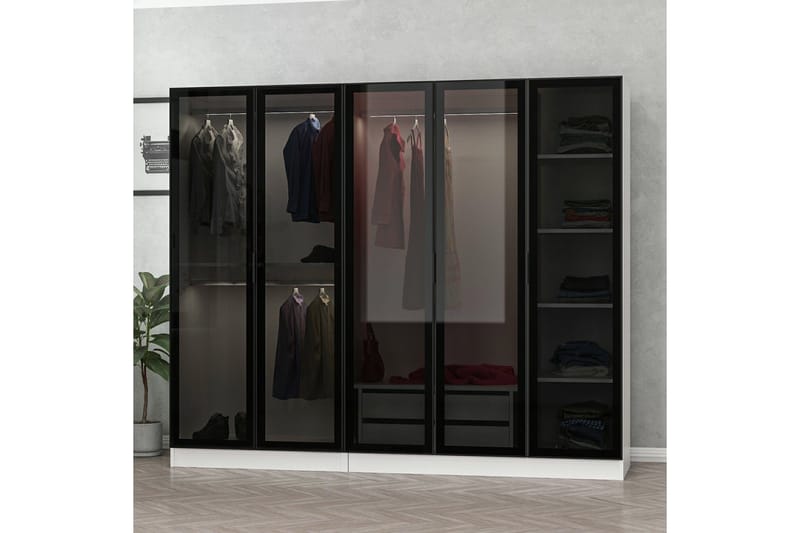 Fruitland Garderob 225 cm - Vit - Förvaring - Garderober & garderobssystem