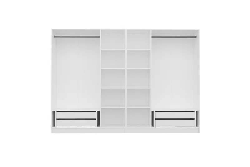 Fruitland Garderob 225 cm - Vit - Förvaring - Garderober & garderobssystem