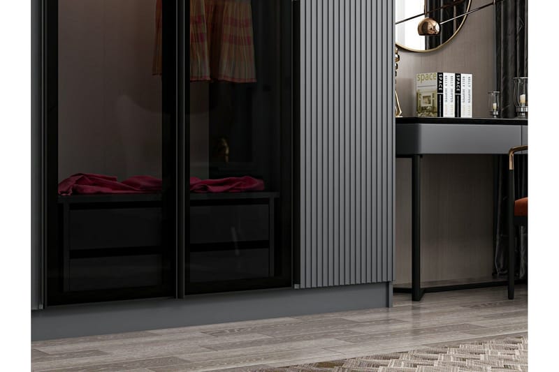 Fruitland Garderob 270 cm - Antracit - Förvaring - Garderober & garderobssystem