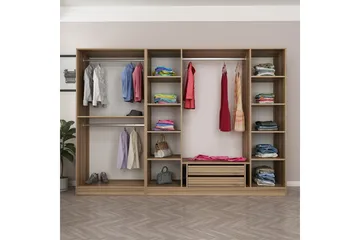 Fruitland Garderob 270 cm - Brun - Förvaring - Garderober & garderobssystem