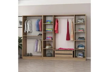Fruitland Garderob 270 cm - Brun - Förvaring - Garderober & garderobssystem