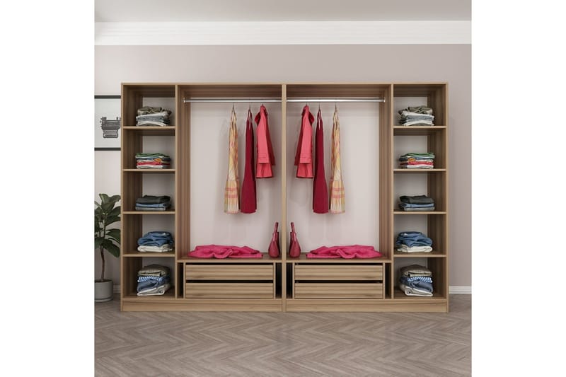 Fruitland Garderob 270 cm - Brun - Förvaring - Garderober & garderobssystem