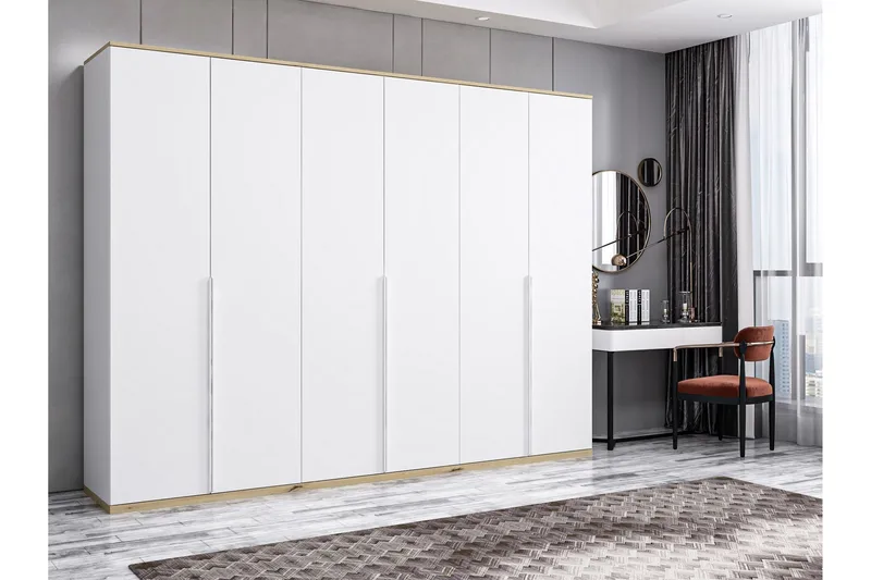 Fruitland Garderob 270x206 cm, Vit