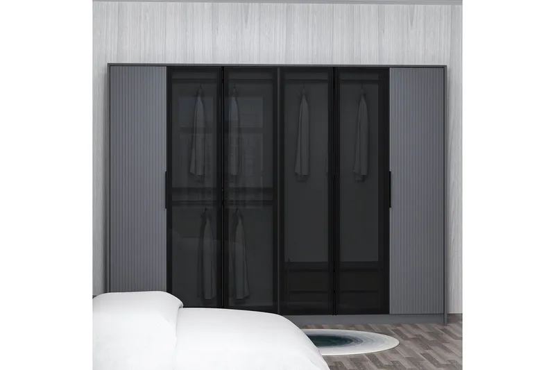 Fruitland Garderob 274x210 cm - Antracit - Förvaring - Garderober & garderobssystem