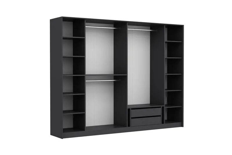 Fruitland Garderob 274x210 cm - Antracit - Förvaring - Garderober & garderobssystem