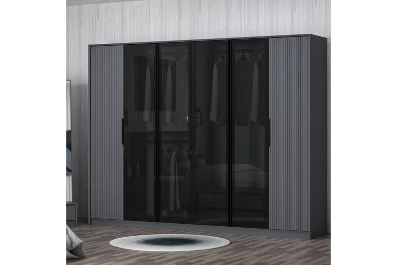 Fruitland Garderob 274x210 cm - Antracit - Förvaring - Garderober & garderobssystem