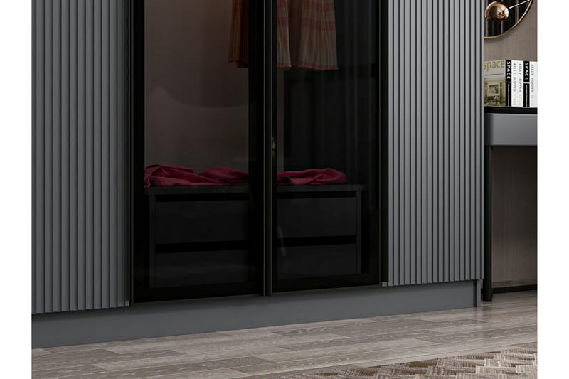 Fruitland Garderob 315 cm - Antracit - Förvaring - Garderober & garderobssystem