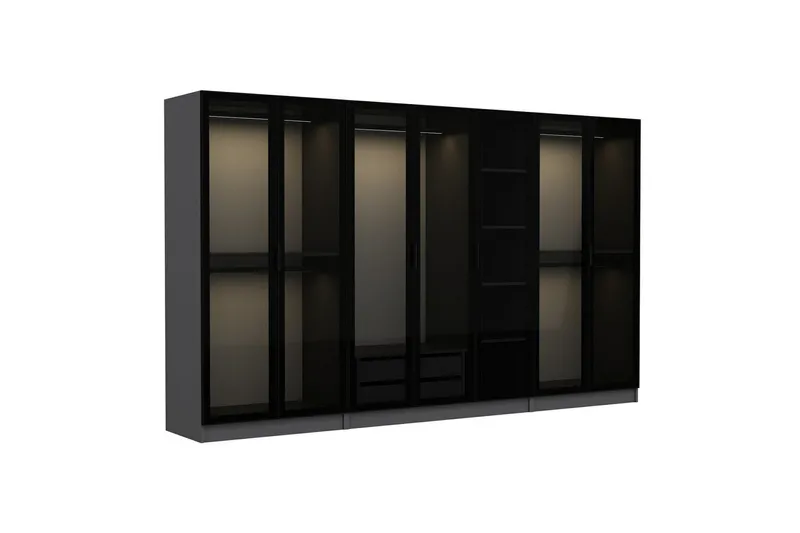 Fruitland Garderob 315 cm - Antracit - Förvaring - Garderober & garderobssystem