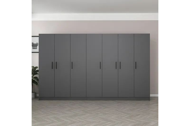 Fruitland Garderob 315 cm - Antracit - Förvaring - Garderober & garderobssystem