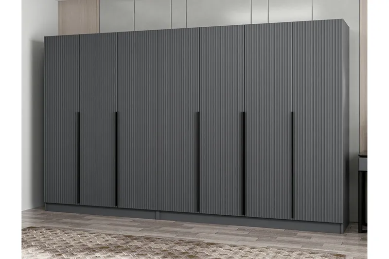 Fruitland Garderob 315 cm - Antracit - Förvaring - Garderober & garderobssystem