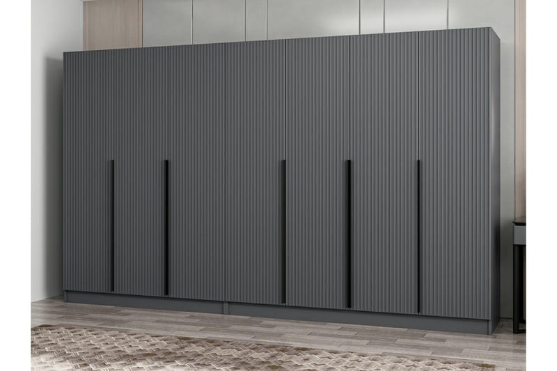 Fruitland Garderob 315 cm - Antracit - Förvaring - Garderober & garderobssystem