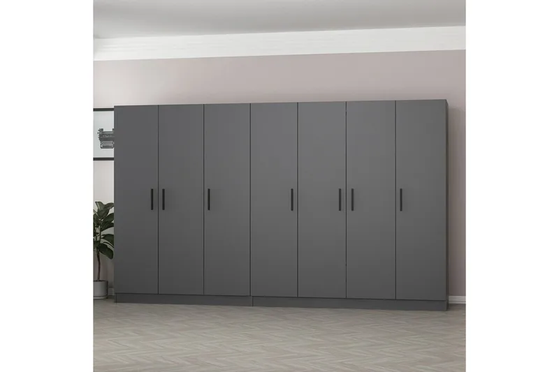 Fruitland Garderob 315 cm - Antracit - Förvaring - Garderober & garderobssystem