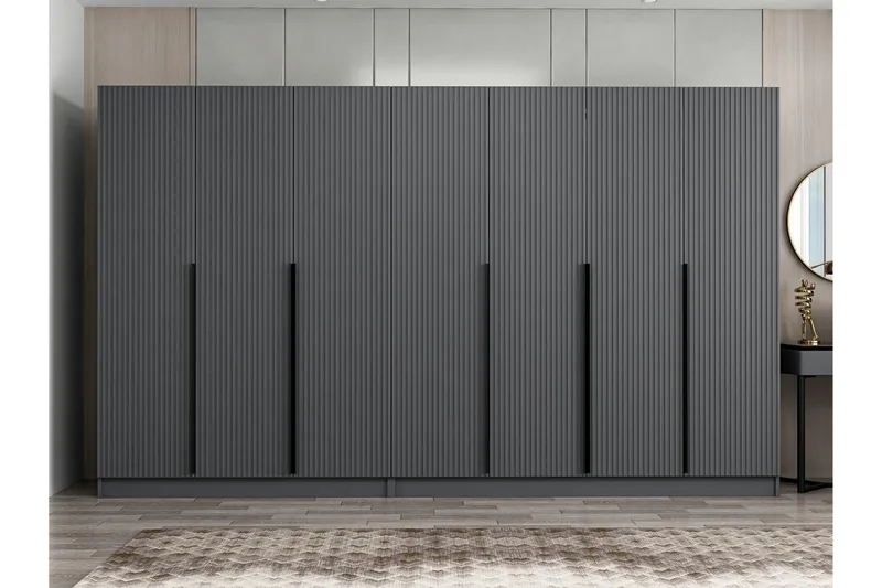 Fruitland Garderob 315 cm - Antracit - Förvaring - Garderober & garderobssystem