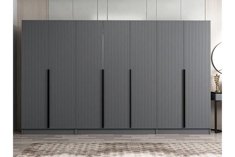 Fruitland Garderob 315 cm - Antracit - Förvaring - Garderober & garderobssystem